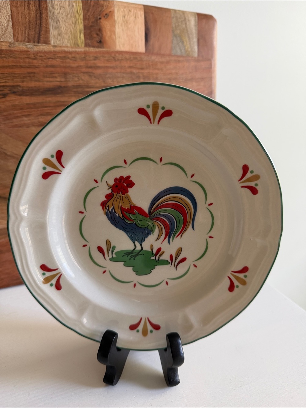 Vintage Gibson China Rooster Stoneware Small Plate 7.5” Diameter